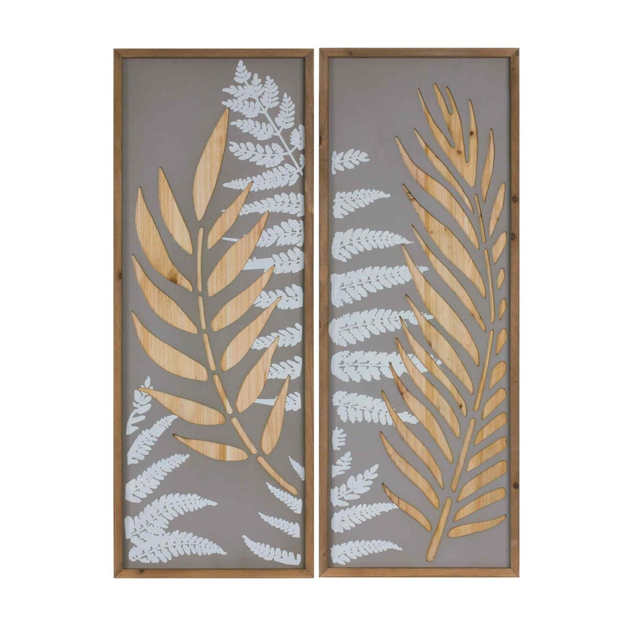 Melrose Fern Panel Framed Wall Art - 12.5" x 32.75" - Set of 2